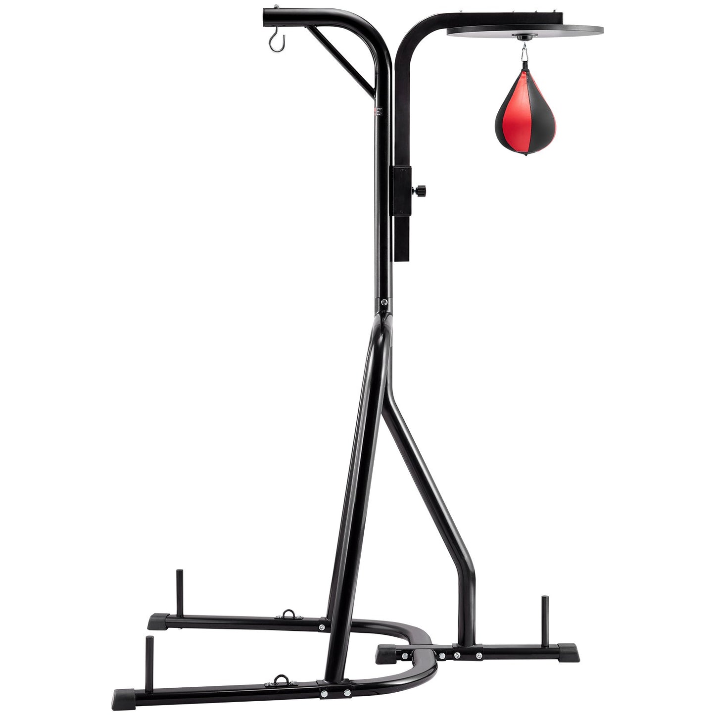 2 in 1 Punching Bag Stand, Steel Heavy Duty Workout Equipment, Adjustable Height Boxing Punching Bag and Speed Bag Stand, Freestanding Sandbag Rack, Holds Up to 140 lbs, for Home Gym Fitness