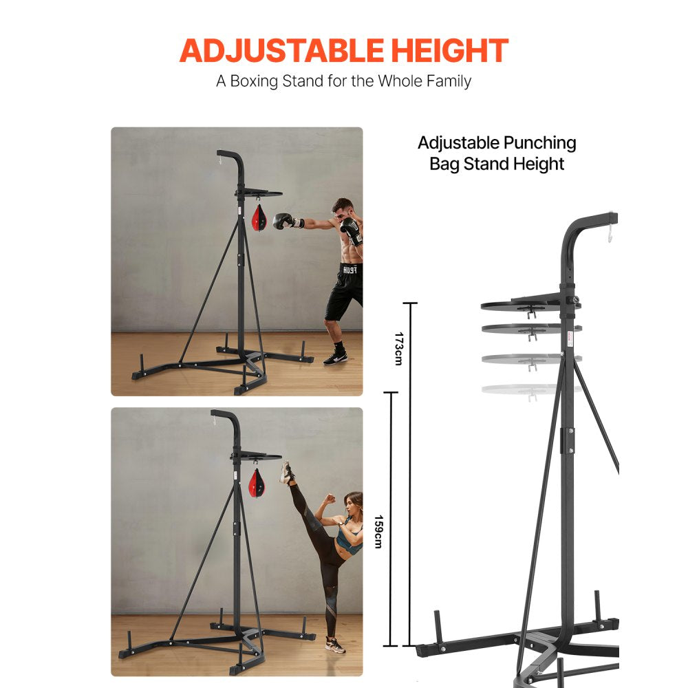 VEVOR 2 in 1 Heavy Duty Punching Bag Frame Boxing Punching Fitness Stand Steel