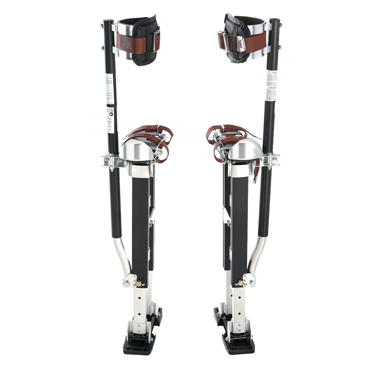 Drywall Stilts, 485-790 mm Adjustable Aluminum Painter Stilts, 103 kg Load Capacity, Non-Slip Rubber Feet, Dual Spring Shock Absorption, Comfortable Leg Straps for Painting, Decoration, Black