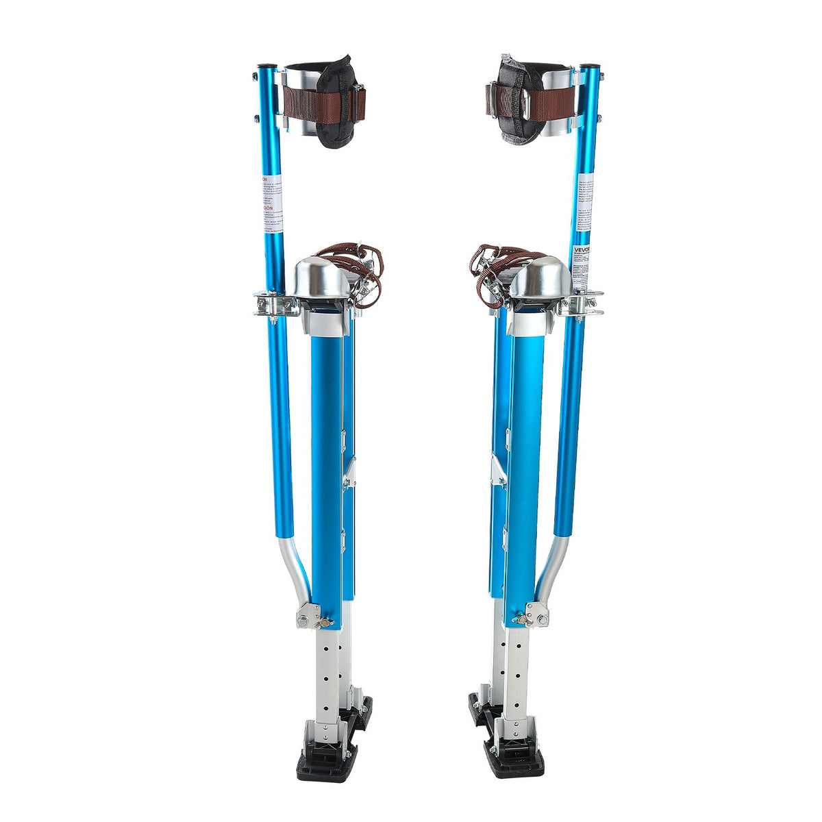 Drywall Stilts, 615-1023 mm Adjustable Aluminum Painter Stilts, 103 kg Load Capacity, Non-Slip Rubber Feet, Dual Spring Shock Absorption, Comfortable Leg Straps for Painting, Decoration,Blue