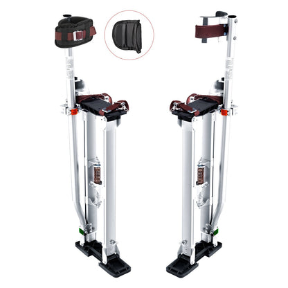 Adjustable Aluminum Stilts with Knee Pads for Painting & Taping, 61-101.6 cm