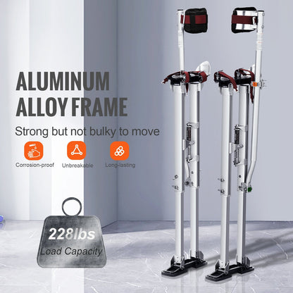 Adjustable Aluminum Stilts with Knee Pads for Painting and Home Improvement