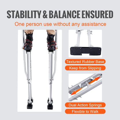 Adjustable Aluminum Stilts with Knee Pads for Painting and Home Improvement