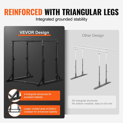 Heavy Duty Dip Stand Station, 363 kg Capacity, Adjustable Height, Home Gym