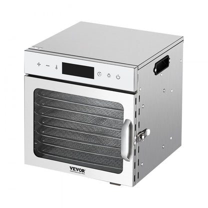VEVOR 8 Trays Food Dehydrator Machine Stainless Steel 400W Jerky Fruit Drying