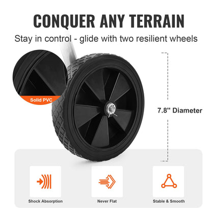 Heavy Duty Garden Hose Reel Cart, Holds 53m Hose, Portable with Wheels