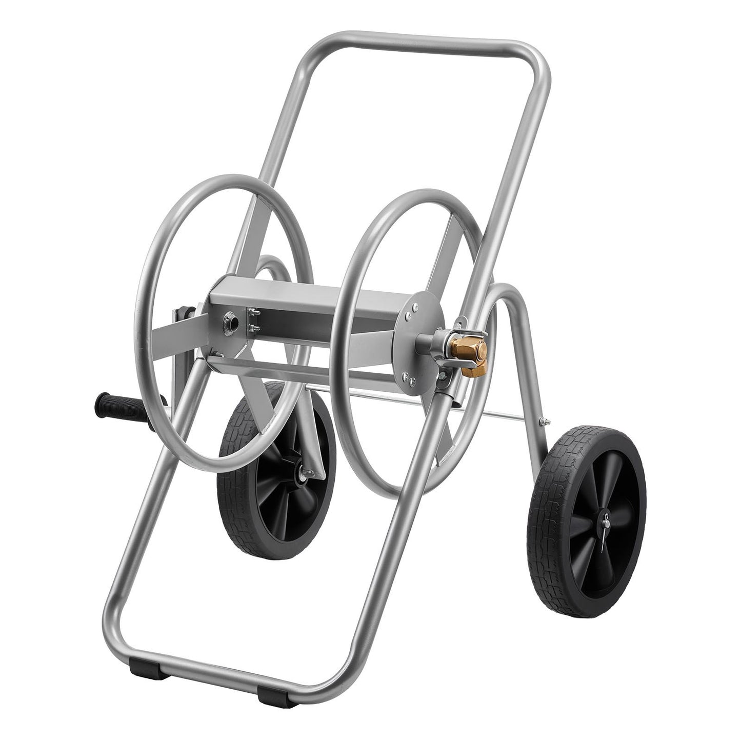 Water Hose Reel Cart, 6096/9144 cm High-Pressure Garden Hose Cart, Hoses Reel Carts with Two Wheels, Handle & Heavy-Duty Mesh Storage Basket, Portable Hoses Reels for Garden, Car, Pet Washing