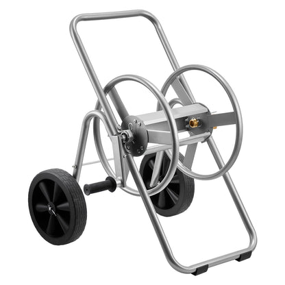 Water Hose Reel Cart, 6096/9144 cm High-Pressure Garden Hose Cart, Hoses Reel Carts with Two Wheels, Handle & Heavy-Duty Mesh Storage Basket, Portable Hoses Reels for Garden, Car, Pet Washing