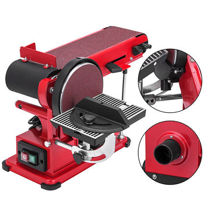 Electric Bench Belt and Disc Sander, 375W, Adjustable for Precision Sanding