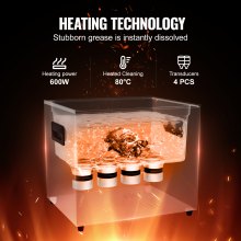 10L Ultrasonic Cleaning Machine with Timer, Heater & Basket, 240W, 6.8 kg