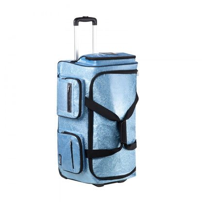VEVOR 29 Inch Dance Bag with Garment Rack Rolling Dance Duffle for Travel Blue