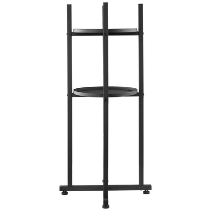 Water Dispenser Stand, 2 Tiers Water Jug Holder for 1 Bottle, Heavy Duty Jug Rack Organizer with Detachable Storage Shelf, Cross-Shaped Stable Base, for Kitchen, Office, Living Room, Black