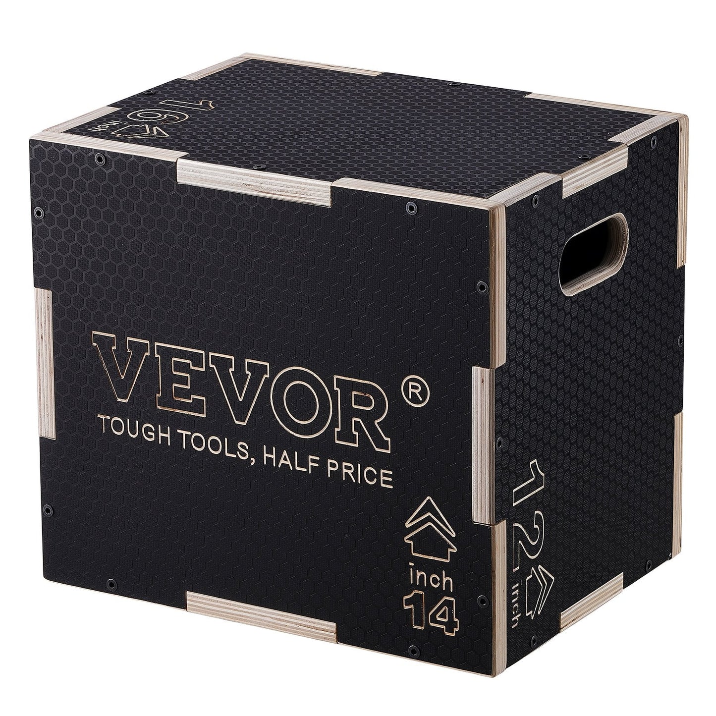 3-in-1 Adjustable Wooden Plyometric Box for Home Gym & Fitness Training