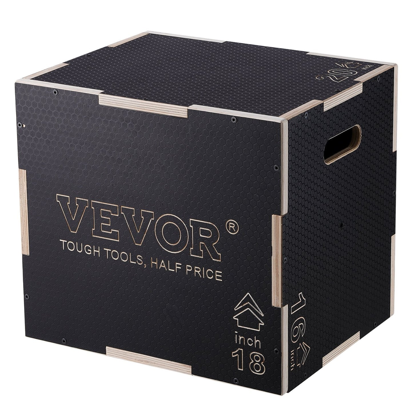 3-in-1 Wooden Plyo Box: Adjustable Height for Fitness & Strength Training