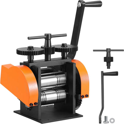 Jewelry Rolling Mill Machine, 45 mm, 3-in-1, for Metal Sheet & Wire Making