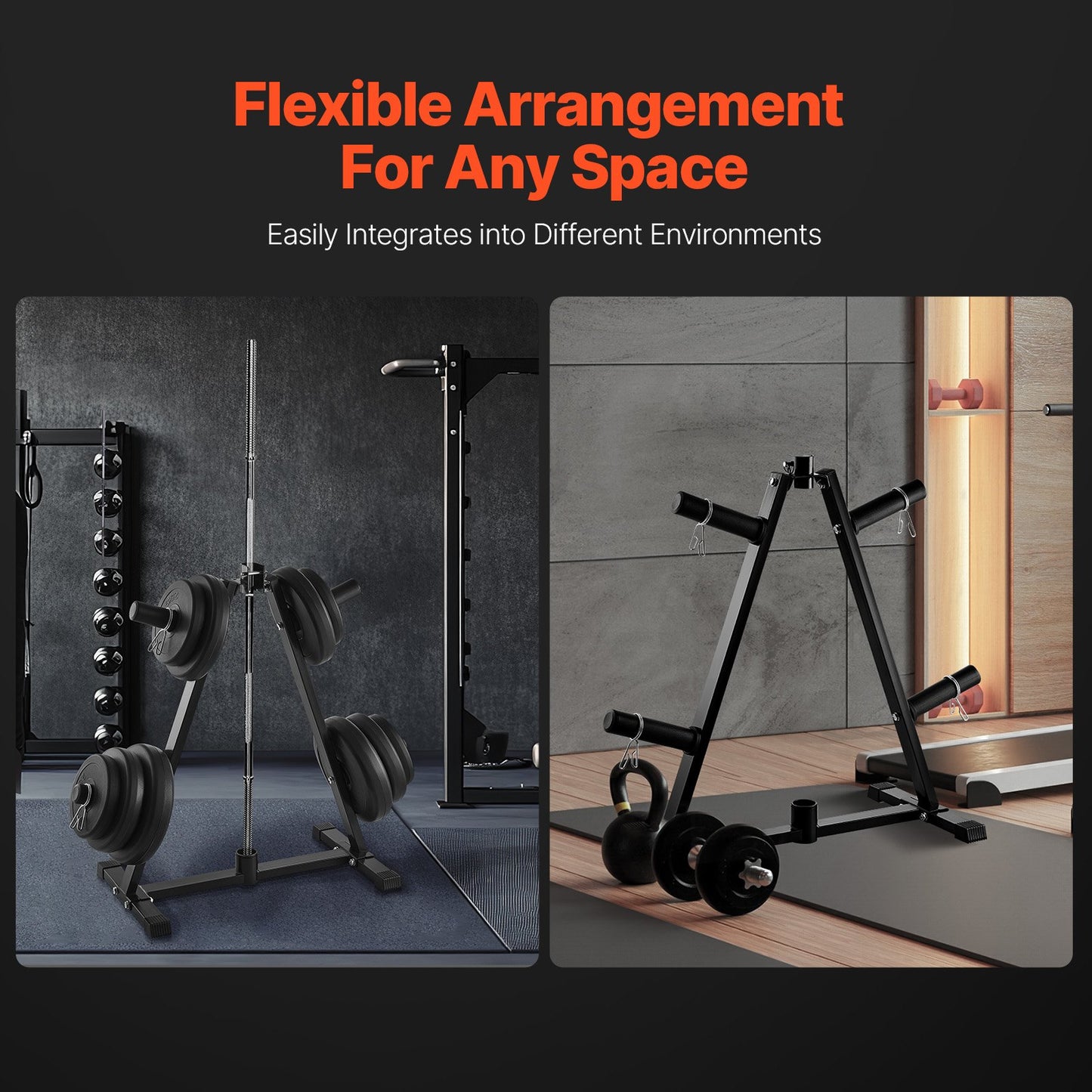 Weight Plate Rack, A Frame Weight Plate Tree for 2-Inch Weight Plates, Standard Weight Plate Tree, 300 lbs Load Capacity Weight Storage Holder, Home Gym Barbell Rack Storage Stand, Black