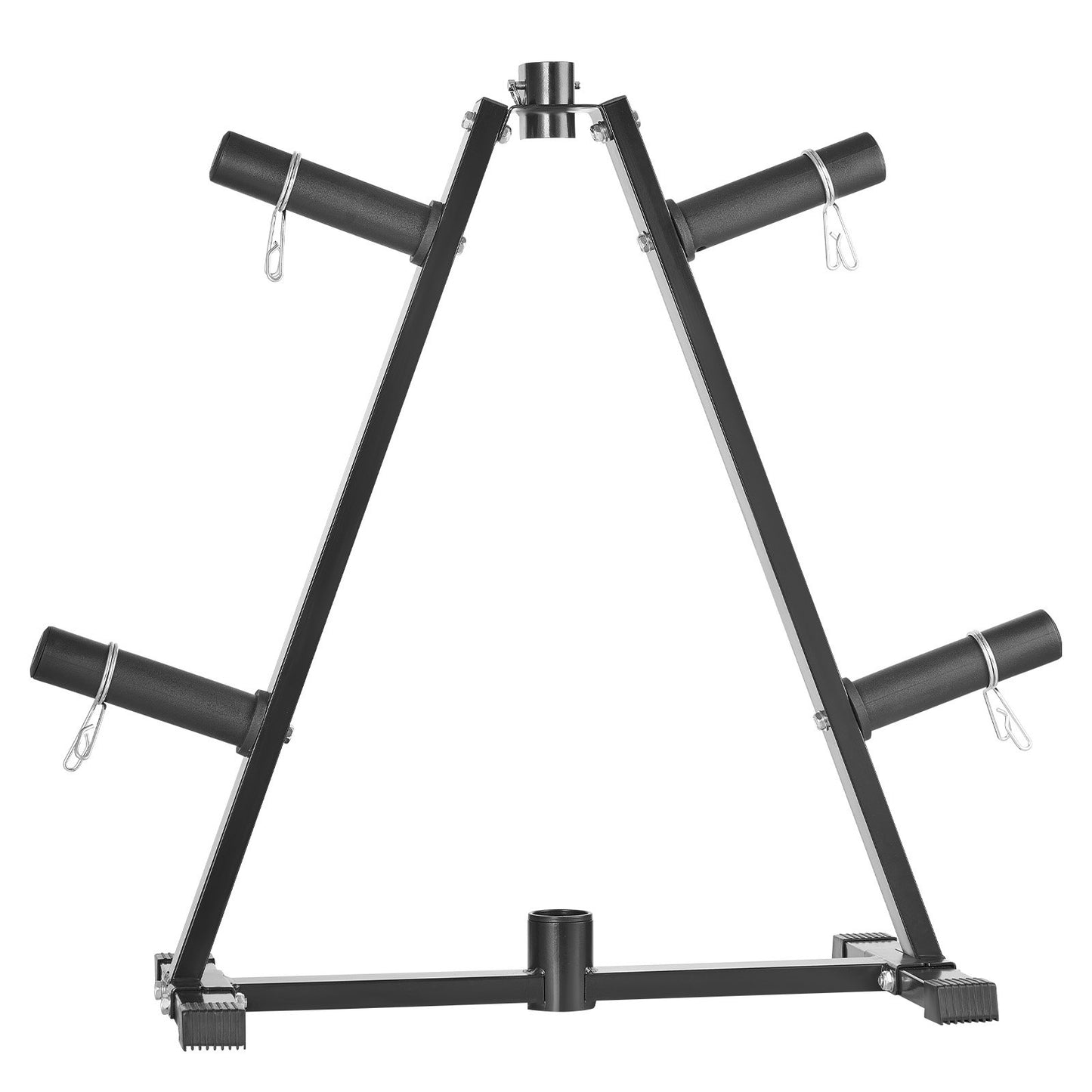 Weight Plate Rack, A Frame Weight Plate Tree for 2-Inch Weight Plates, Standard Weight Plate Tree, 300 lbs Load Capacity Weight Storage Holder, Home Gym Barbell Rack Storage Stand, Black