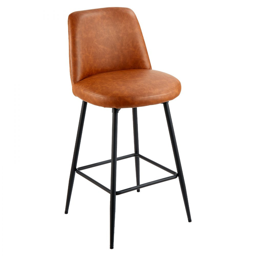 69cm Bar Stool Modern Counter Height Barstool Swivel Kitchen Chair 2 Set