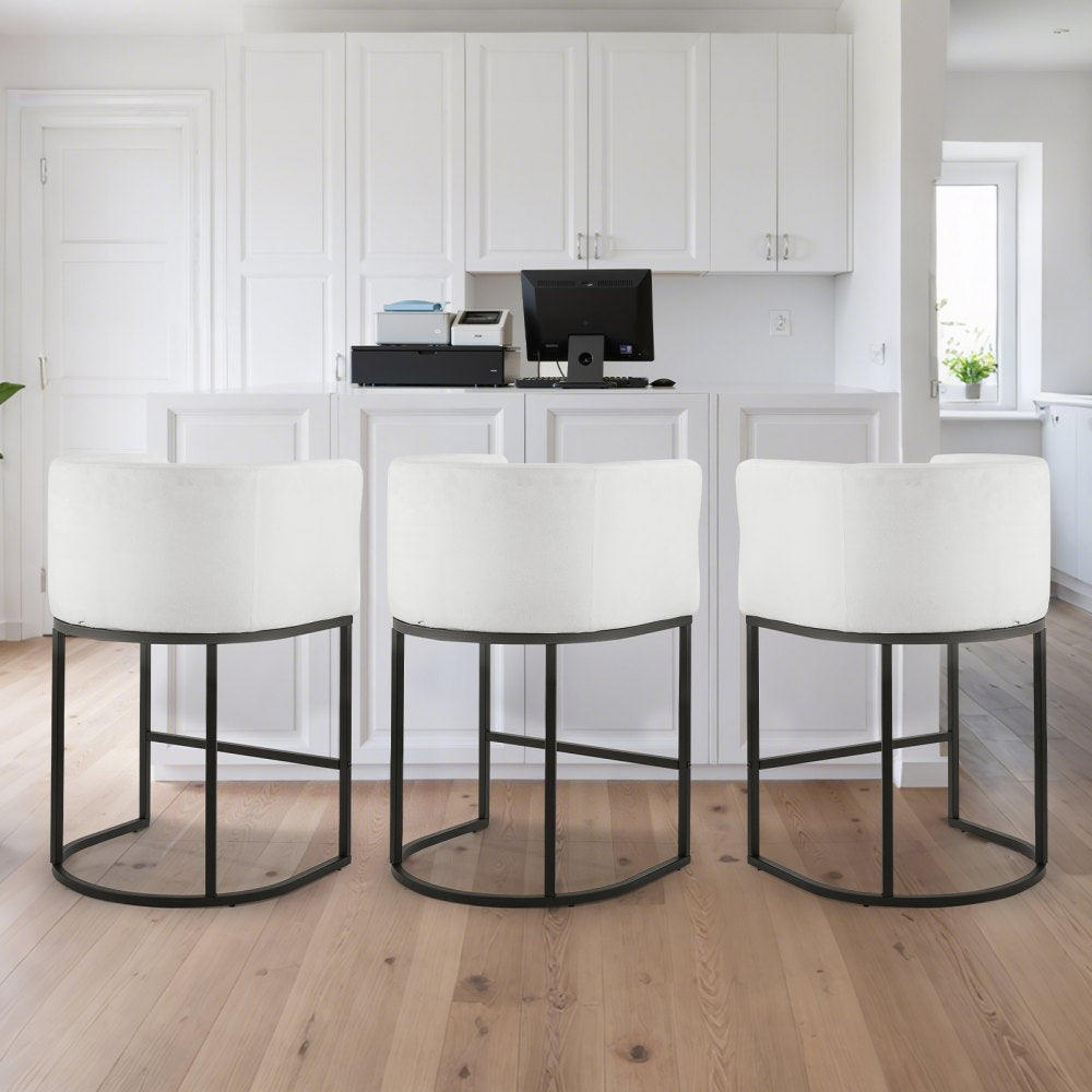 63cm Bar Stool Counter Height Barstool Backrest Kitchen Chair Set of 3