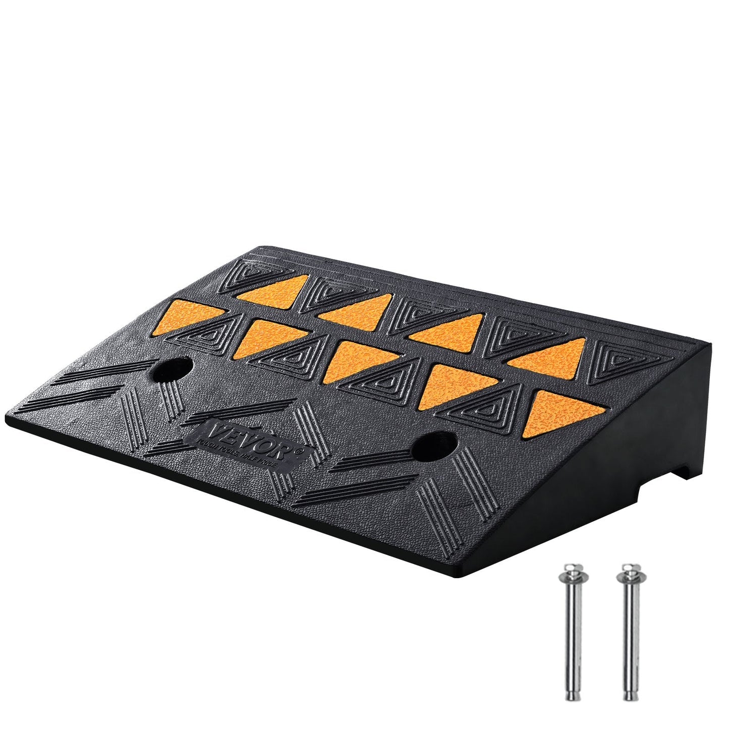 Heavy Duty Rubber Curb Ramp 10.8 cm Rise for Vehicles, 50 x 30 cm, 15T Capacity