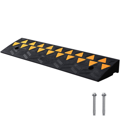 Heavy Duty Rubber Curb Ramp, 9.4 cm Rise, 100 cm Length, 15T Capacity