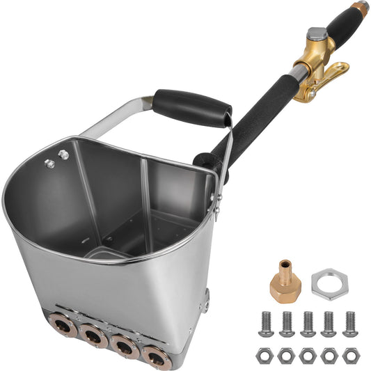 VEVOR 4 Jet 3Hp Stucco Sprayer Plaster Sprayer Cement Mortar Spray Gun Hopper Wall