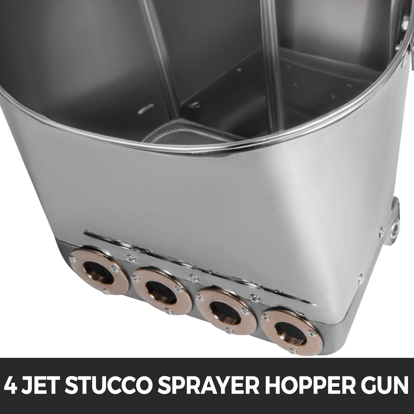 VEVOR 4 Jet 3Hp Stucco Sprayer Plaster Sprayer Cement Mortar Spray Gun Hopper Wall