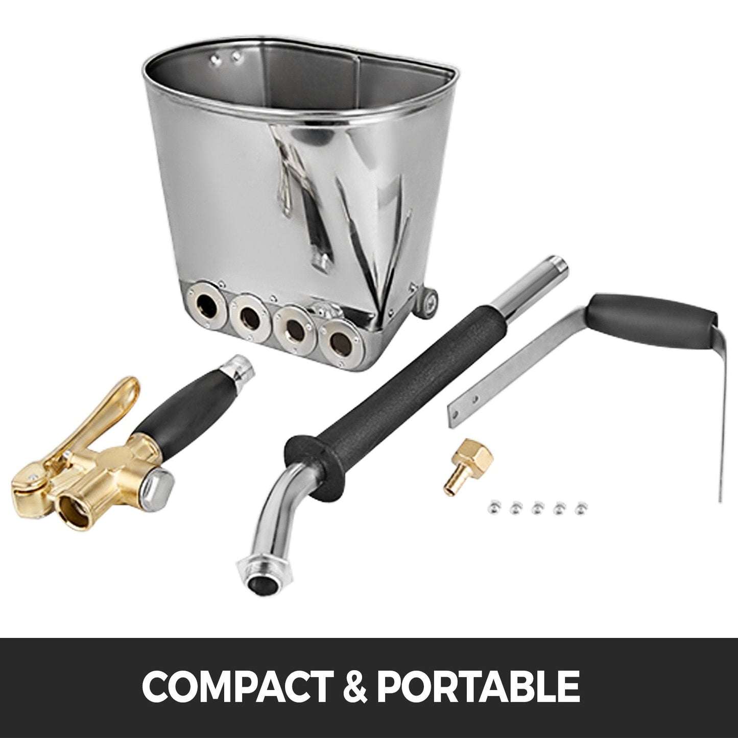 4-Jet Stucco and Cement Mortar Sprayer, 3Hp, Compact and Portable Design