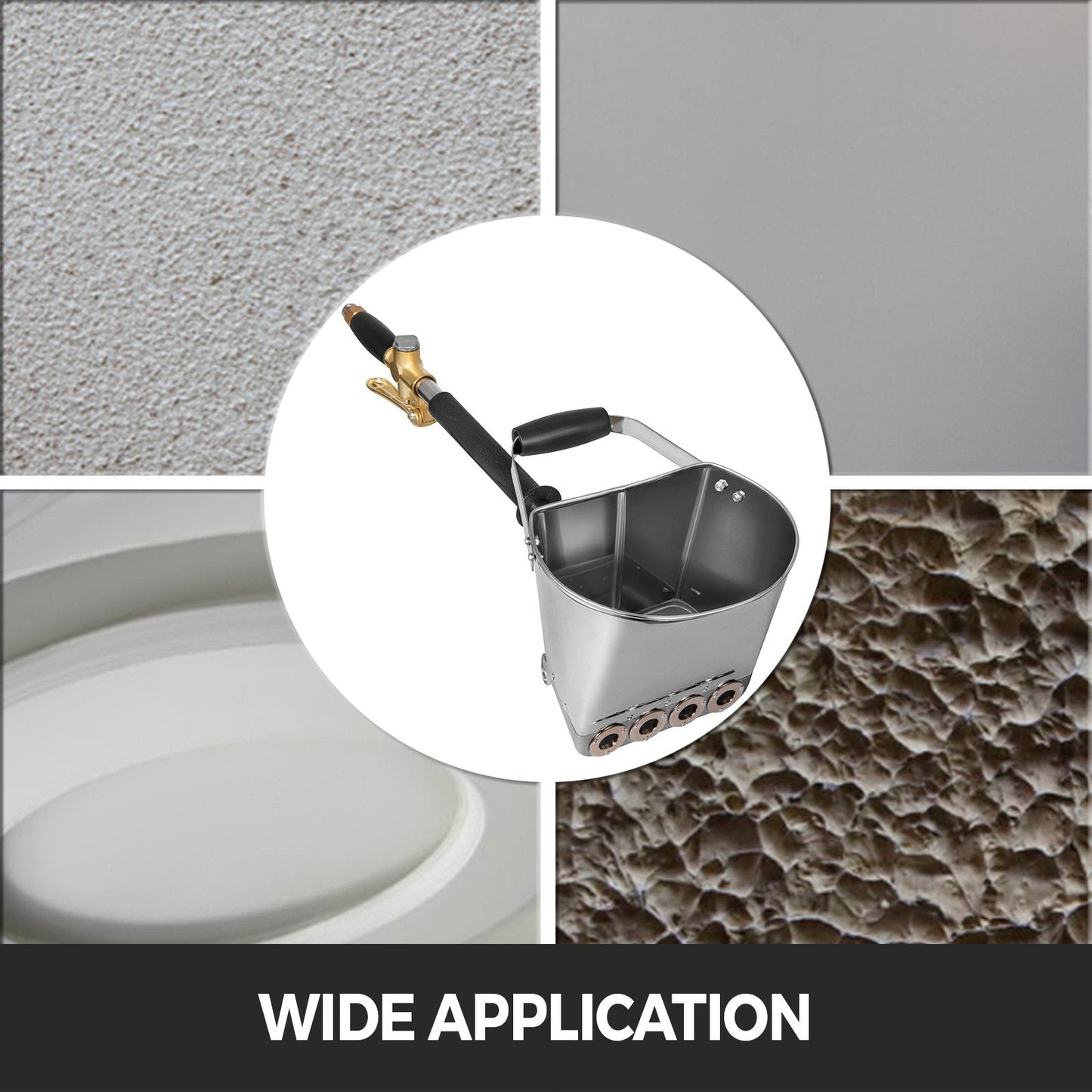 4-Jet Stucco and Cement Mortar Sprayer, 3Hp, Compact and Portable Design