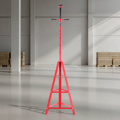 Under Hoist Tripod Stand, 2 Ton Capacity High Lift Jack Stand Reach Underhoist Support, Lifting from 1200 mm to 2150 mm, 4-Level Adjustable Height, Heavy Duty Carbon Steel for Car Lift & Support
