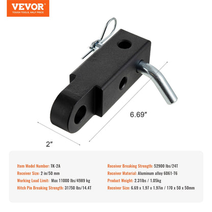 50mm Heavy Duty Trailer Hitch Shackle Receiver for Trucks and Jeeps