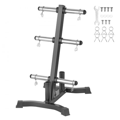 VEVOR Weight Plate Rack Home Gym Barbell Storage Stand 2 inch 1000 lbs Capacity