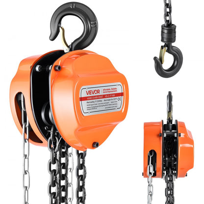 Hand Chain Hoist 1 T Capacity 6 m Manual Chain Block with G80 Chain