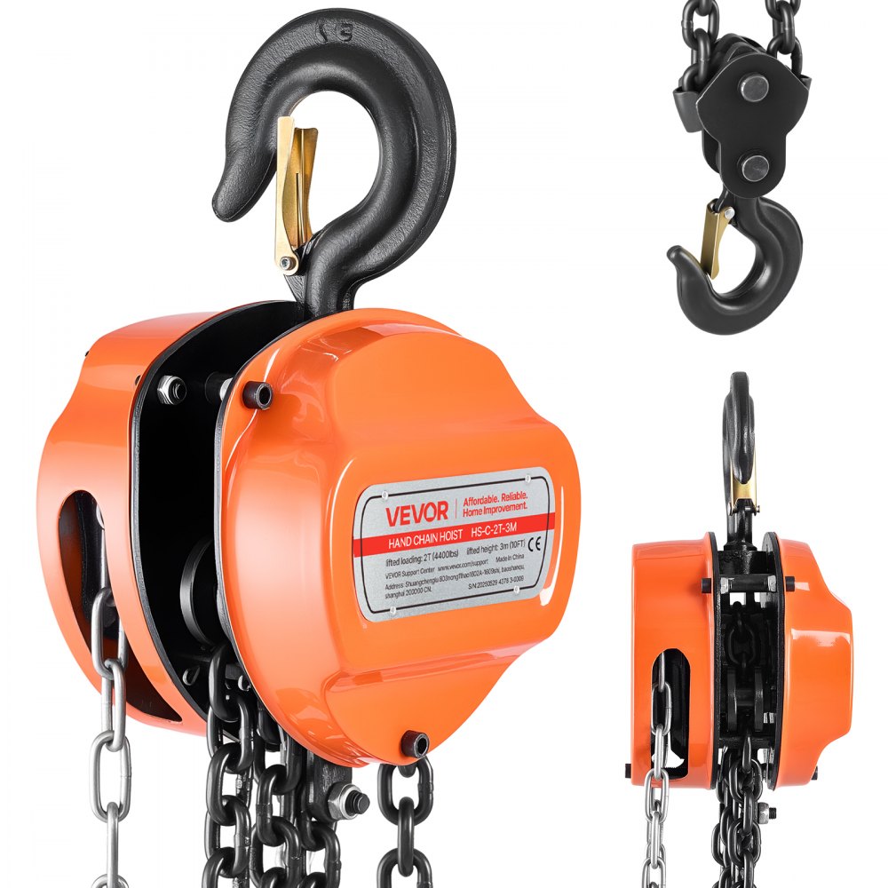 Hand Chain Hoist 2 T Capacity 3 m Manual Chain Block with G80 Chain