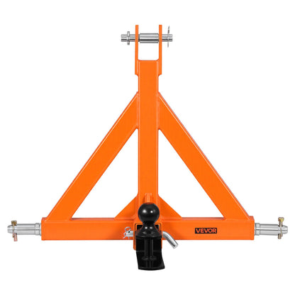 3 Point Trailer Hitch with 50.8mm Receiver, 3 Pt Quick Hitch Attachment with Trailer Ball, Tractor Tow Drawbar Adapter for Category 1, Kubota, Mahindra, Ford, Yanmar, John Deere, Massey Ferguson