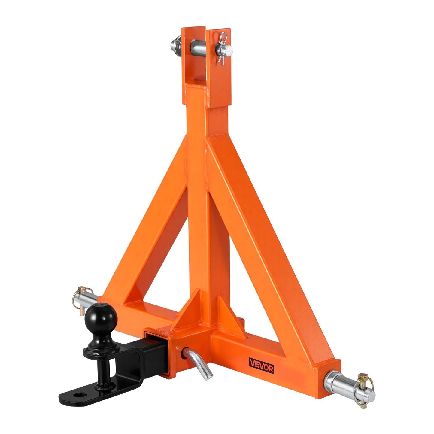 3 Point Trailer Hitch with 50.8mm Receiver, 3 Pt Quick Hitch Attachment with Trailer Ball, Tractor Tow Drawbar Adapter for Category 1, Kubota, Mahindra, Ford, Yanmar, John Deere, Massey Ferguson
