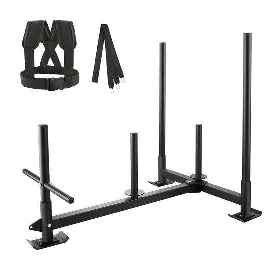 VEVOR Weight Training Sled, Pull Push Power Sled with Handle, Fitness Strength Resistance