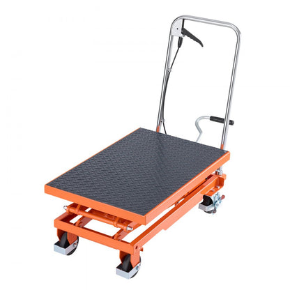 VEVOR 120 cm Hydraulic Lift Table Double Scissor Lift Cart 226.8 kg Non-slip Pad