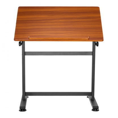 Drafting Table Adjustable 0°–90° Tilt Wooden Drawing Desk with H-Frame