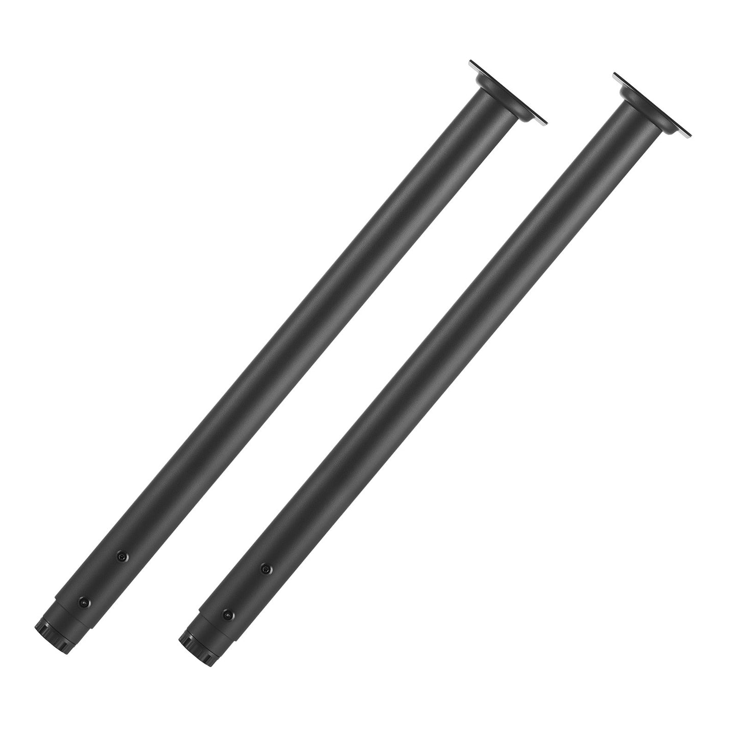 Adjustable Table Legs, 610-1016 mm Round Steel Furniture Legs, 544 kg Max Load Heavy Duty, Quick Installation, for Home Office Desk DIY, Coffee Dinner Bar Tables, Workbenches, 4 PCS, Black