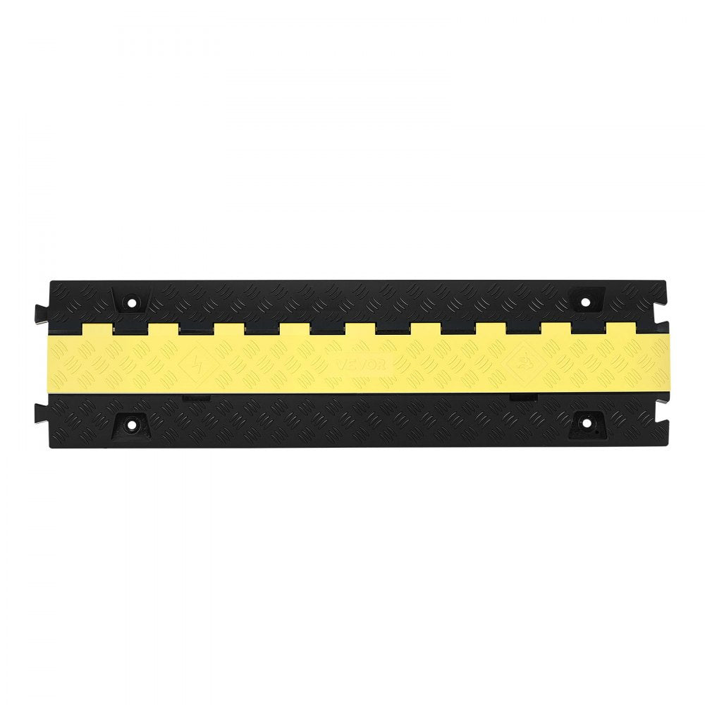 Cable Protector Ramp, 9,979 kg/axle Capacity, 2 Channel Heavy Duty TPU Cord Hose Wire Cover, 31 x 28 mm Channel, Traffic Speed Bump with Flip-Open Top Cover, for Indoor & Outdoor Use, 3 Pack