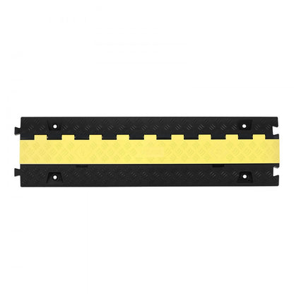 Cable Protector Ramp, 9,979 kg/axle Capacity, 2 Channel Heavy Duty TPU Cord Hose Wire Cover, 31 x 28 mm Channel, Traffic Speed Bump with Flip-Open Top Cover, for Indoor & Outdoor Use, 3 Pack