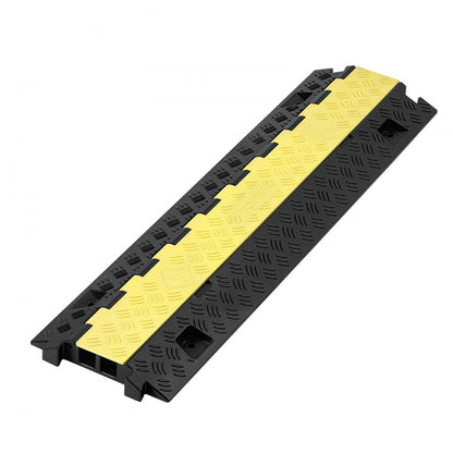 Cable Protector Ramp, 9,979 kg/axle Capacity, 2 Channel Heavy Duty TPU Cord Hose Wire Cover, 31 x 28 mm Channel, Traffic Speed Bump with Flip-Open Top Cover, for Indoor & Outdoor Use, 3 Pack