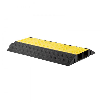 Cable Protector Ramp, 9,979 kg/axle Capacity, 2 Channel Heavy Duty Rubber Cord Hose Wire Cover, 100 x 75 mm Channel, Tra