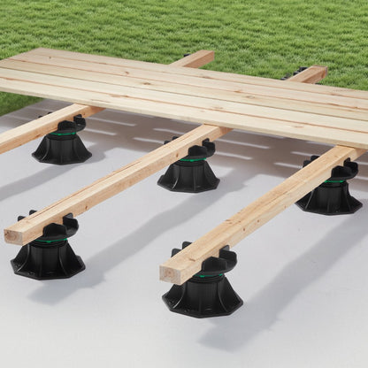 8 Pcs Adjustable Deck Support Pedestal Deck Foundation Base 3.54-4.65 in
