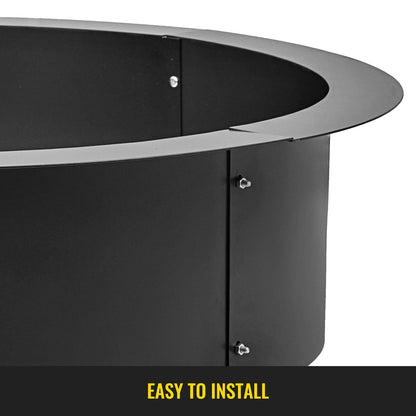 Heavy Duty Q235 Steel Fire Pit Ring - 0.9m Outer x 0.76m Inner, 15.6kg
