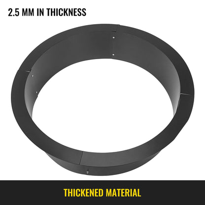 Heavy Duty Q235 Steel Fire Pit Ring - 0.9m Outer x 0.76m Inner, 15.6kg