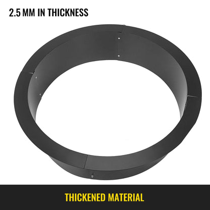 Heavy Duty Steel Fire Pit Ring, 1.14m Outer/0.99m Inner, Easy Installation