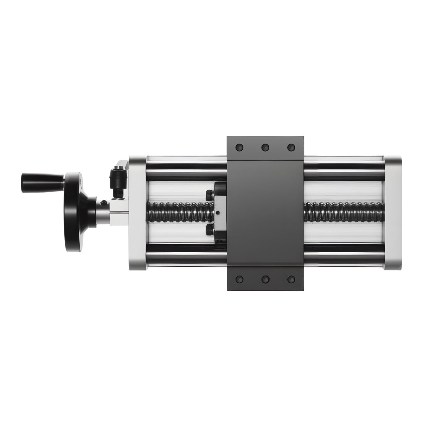 Linear Stage Actuator, 100 mm Effective Stroke, Ball Screw CNC Linear Motion Guide Rail, Double Optical Axis, C7 High-Precision, Bearing Slide Block, Manual Handwheel, for CNC Router X Y Z Axis