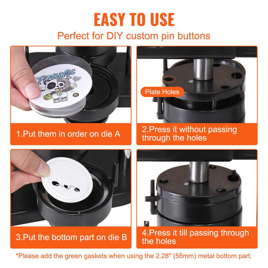 3-in-1 Button Maker Kit with 300pcs Parts, Circle Cutter, and Magic Book